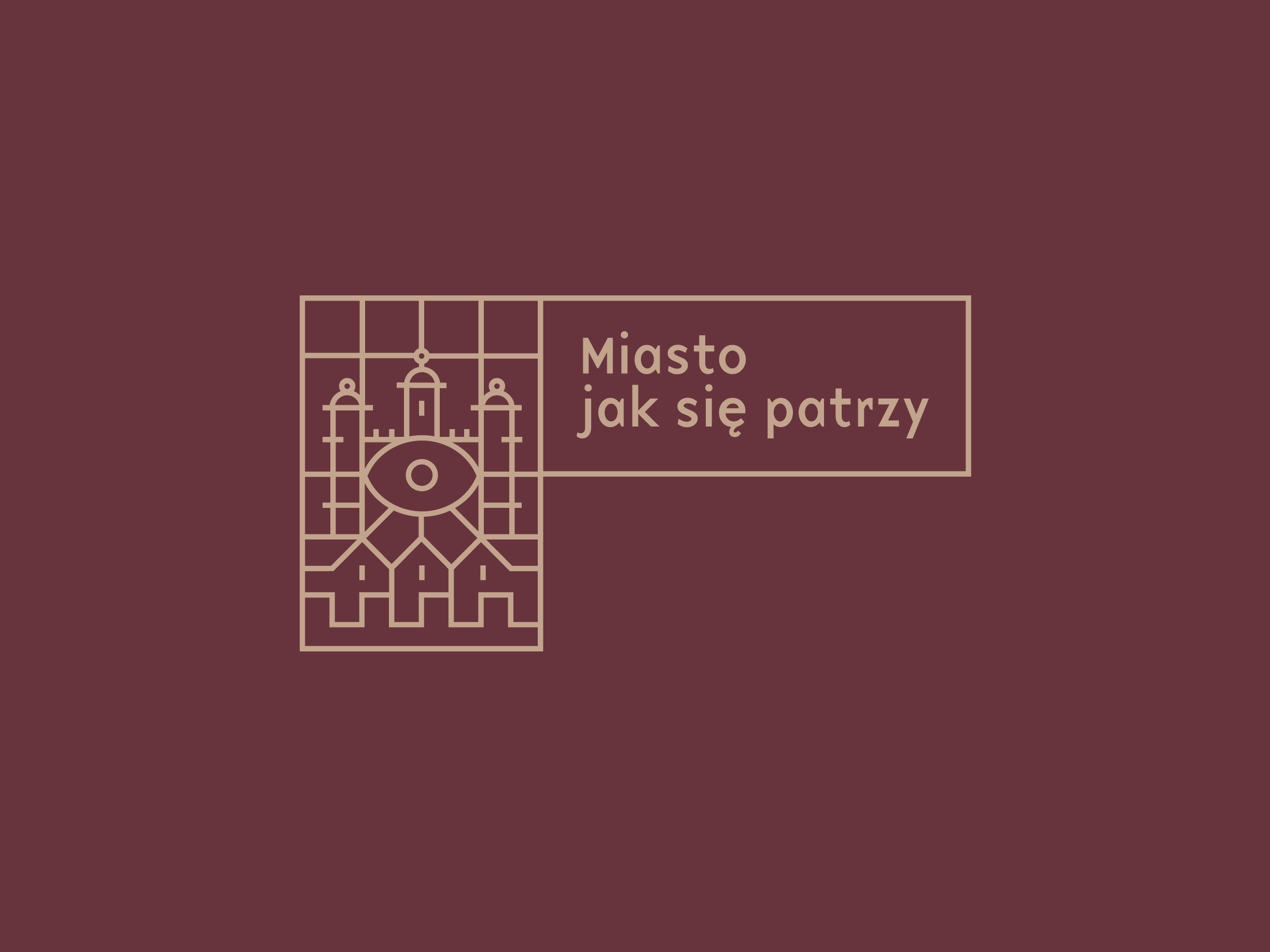Logo stworzone na potrzeby wystawy Miasto jak się patrzy yos studio poznan